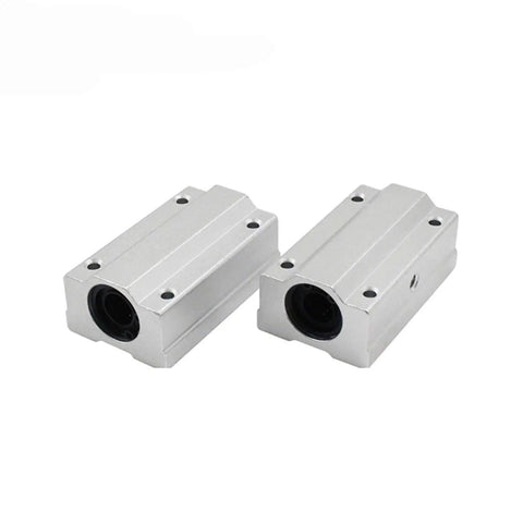 Pro Grade Linear Motion Bearing Slides SCS8LUU To SCS60LUU Range For CNC Parts And 3D Printers, High Precision Rails For Precision Machines, Smooth Low Friction Guides For CNC Milling And DIY Projects, SCS12LUU Compatible. Two aluminum linear bearing blocks