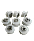 Heavy Duty Nylon Sliding Door Replacement Rollers feature rock solid pulley bearings, durable white sliders for smooth track glide.