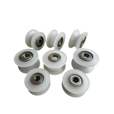 Heavy Duty Nylon Sliding Door Replacement Rollers feature rock solid pulley bearings, durable white sliders for smooth track glide.