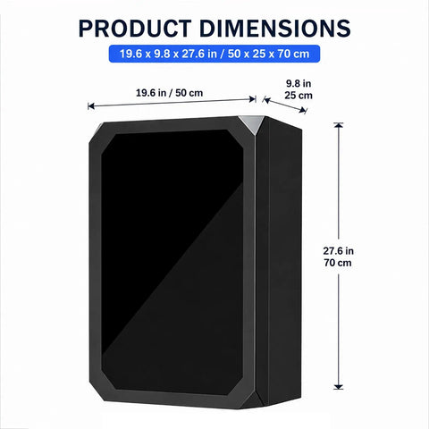 Heavy Duty Outdoor EV Charger Enclosure Built Tough Cold Rolled Steel Electrical Box Weather Resistant Wall Mount Shield dimensions 19.6 x 9.8 x 27.6 inches