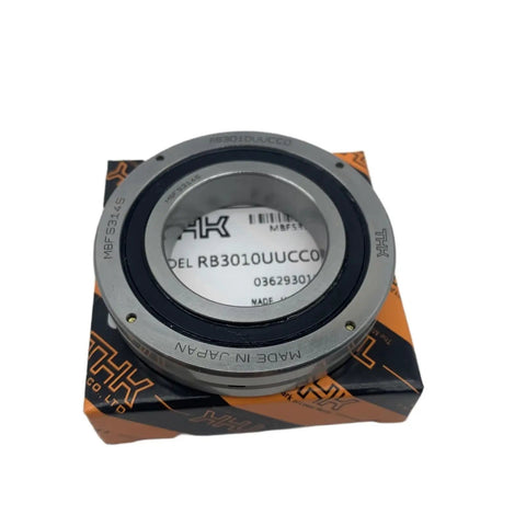 Rock Solid Heavy Duty Cross Roller Ring RB3010 Precision Slewing Bearing in package view, showcasing robust design for industrial robots.