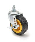Ground Glider Caster With Brake 5 Inch By 2 Inch Two Pack For R6G R8 R10 R11G Multi Carts, heavy duty with 13 threads per inch stem.