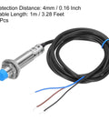 Inductive Proximity Sensor Switch NC Normally Closed PNP 4Mm Detection DC 6-36V 3.3Ft Cable LJ12A3-4-Z/AY 5-Pack Industrial Sensor