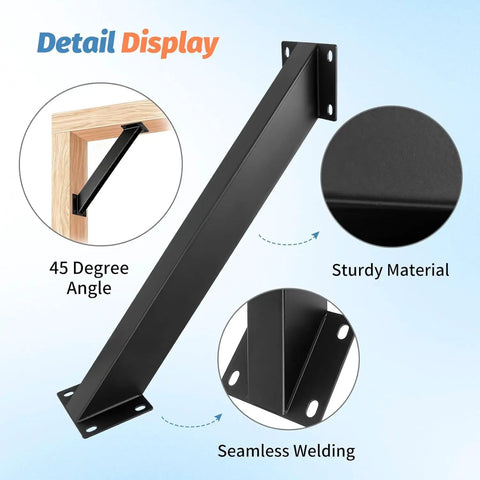 Beefy 6 Pack 45 Degree Angle Brackets For Wood Posts And Beams Corner Braces Inside Joint DIY Pergola Gazebo Kit Desk Edge Support Outdoor Patio Reinforcement Weather Resistant Steel