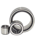 Rock Solid Needle Roller Bearing With Inner Ring NA4909 45X68X22mm Pre Lubricated Smooth Operator For Hydraulic Cylinders and Heavy Duty Machinery Top Shelf, showing three bearing components.