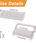 Dimensions of 2 Pack Flush Ring Hidden Pull Handles For Cabinets And Drawers, Aluminum Alloy, Cashmere Grey
