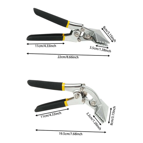 Pro Grade Sheet Metal Bending Tool Set Two Pack Heavy Duty Hand Seamers With Straight And Curved Jaws Metal Bender