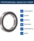 10 Pack 6806-2RS Deep Groove Ball Bearings 30mm X 42mm X 7mm Chrome Steel showing a double rubber seal for protection.