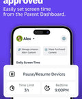 Parent dashboard screen for Heavy Duty Seven Inch Tablets For Kids Ages Three To Seven Loaded With No Sweat Parental Controls.