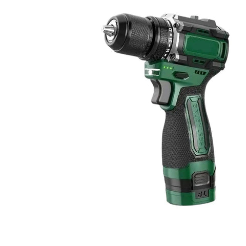 Straight Up Knockout Performance From This 16V Cordless Brushless Power Drill with metal ratchet chuck and ergonomic handle.