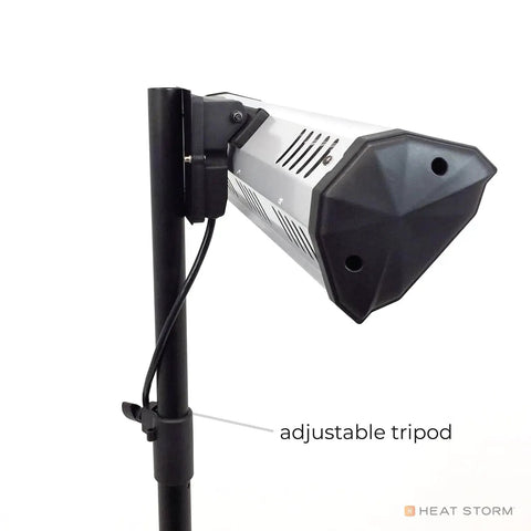 Infrared Space Heater With Tripod Stand, 7 Foot Cord, Black Finish, 100 To 300 Sq Ft Coverage, Instant Quiet Heat, Safe Tip Over With Wall Mount Option