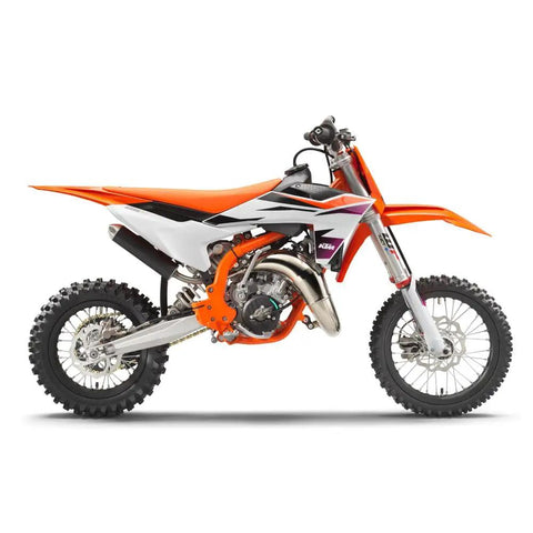 No Fluff Replacement Rear Wheel Bearing Kit For Ktm Husqvarna Gasgas 65cc Youth Dirt Bikes on side view dirt bike.