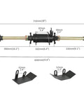 28 Inch Rear Axle Kit With Swingarm Frame Bracket, Brake Disc, 3 Stud Wheel Hubs, 420 Chain And 37T Sprocket, 132L for ATVs and Go Karts
