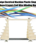 Six Layer Single Phase Coil Wire Winding Mold For Electrical Machines Plastic Winding Tool for 0.55 To 3KW Single Phase Motors