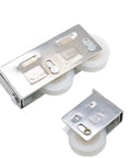 Swap Out Squeaky Track Rollers With These Beefy Dual And Single Wheel Pulleys For Plastic Aluminum Sliding Doors Heavy Glide Smooth Ride Easy Install Grab The 4 Pack Quick, stainless steel and plastic dual wheel pulleys.