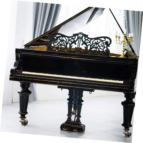 Built Different Vintage Brass Plate Casters For Furniture With Locking Brakes Swivel Rollers Four Pack on a grand piano.