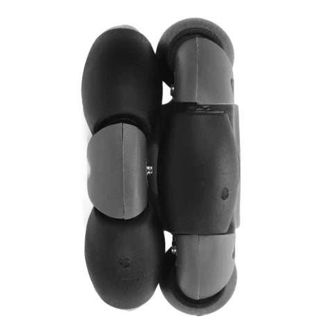 48mm 360 Degree Omnidirectional Wheel with Double Row Bearings for Robotics, lightweight design, side view.