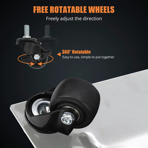 360 degree swivel nylon wheel showing heavy duty design for Heavy Duty Car Dolly Set Featuring 360 Degree Swivel Tire Wheel Carts To Smoothly Haul Out Cars Trucks And Trailers Smooth Sailing 6000 Lb Nylon Casters Garage Ready.