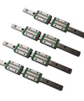 Smooth As Grease MGN7 MR7 Mini Linear Sliding Guideway Rails 150 Millimeter Bundle with H Type Carriage Blocks shown from above.