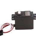 Smooth Operator Low Noise RC Servo With Fast Spin Plastic Motor for HPI and Futaba RC models, black, 1.5x1.6x0.8in, used in racing.