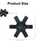 L150 Jaw Coupling Insert Flexible Solid NBR Rubber Center Piece For L Type Coupler Set One Point Two Inch Bore, 95mm large.