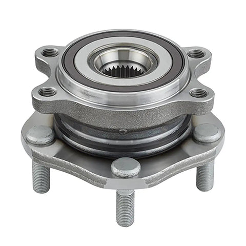 Premium Front Wheel Bearing Hub Assembly Direct Bolt On Replacement smooth design with sturdy flange, for Nissan Rogue and Qashqai 2014-2019.