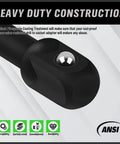 Close-up of 9-Piece Impact Socket Adapter Set For Impact Drivers, heavy-duty construction, black oxide finish, ANSI certified.