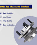 Front Wheel Bearing And Hub Assembly Replacement For Chrysler 200 And Sebring And Dodge Avenger With Four Wheel Abs Part 513263 shown with clear features.