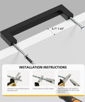 Top Shelf Black Stainless Steel Cabinet Handles And Drawer Pulls Featuring 12 5/8 Inch Center Spacing installation instructions with pliers.