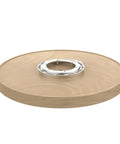Slick Rotating Wooden Lazy Susan Perfectly Sized For Deep Corner Cabinets No Sweat DIY Mounting Smooth Internal Swivel Mechanism, 18 inch wood plate.