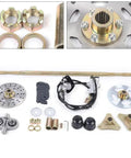 Rear Axle Complete Kit With Brake Assembly for DIY go kart and mini bike T8F chain fits 50cc 70cc 90cc ATV quads