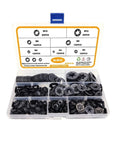Internal Tooth Lock Washers Kit In 65Mn Steel With Push On Locking Washers, Quick Release Star Nuts And Bearing Fasteners, 680 Pieces