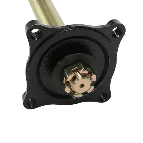 Close-up of 4-bolt wheel hub flange on 32 Inch Rear Axle Kit Assembly Carrier Hub for 110cc-200cc ATV UTV Go Kart Quad Bike