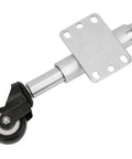 Heavy Duty Spring Loaded Gate Caster Wheels With 6 Holes Universal Plate 2 Inch Swivel Rollers Adjustable Height Polyurethane Tires, close-up view