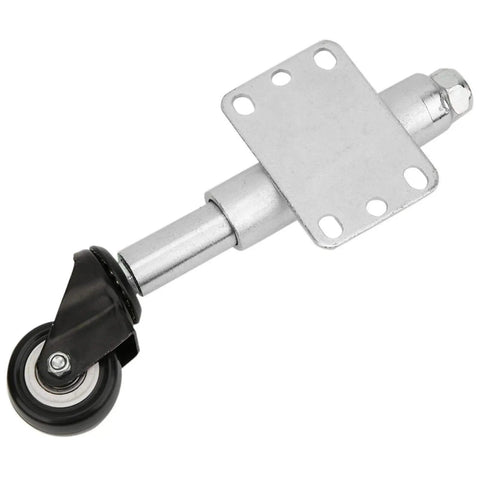 Heavy Duty Spring Loaded Gate Caster Wheels With 6 Holes Universal Plate 2 Inch Swivel Rollers Adjustable Height Polyurethane Tires, close-up view