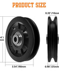 Heavy Duty Nylon Pulley Wheel For Home Gym Cable Setup Replacement With Precision Machined 6202z Metal Bearings, 90mm size details