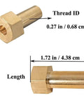 Rock Solid Brass Spring Barrel Nut Assembly For DE Pool Spa Cartridge Filters showing 1.72 in metal nut with threading design.