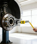 Rock Solid Hydraulic Bearing Puller Kit 20 Ton 44092 Lb Pulling Force in use on automotive bearing extraction, showcasing adjustable jaws.