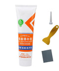 Wall Repair Paste Quick Drying Crack Fix Kit with pro-grade adhesion, includes tube of paste, nozzle, scraper, sandpaper.