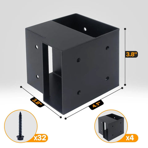 Durable Steel 3 Way Corner Bracket Kit For DIY Workbenches And Shelving Eight Pack With 64 Screws Built To Last Right Angle Brackets