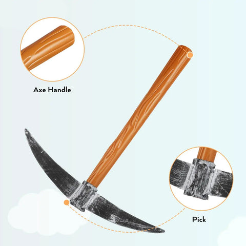 Performance Party Pickaxe Prop Decorative Toy For Birthday Celebrations Stage And Photo Opportunities; PVC handle and pick details