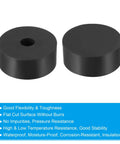 Heavy Duty Rubber Vibration Isolation Washers With Tough Anti Mechanical Damping Feet Pads To Handle Kickback And Stay Rock Solid Black Anti Slip Cushion Boots Eight Pack Rock Steady, showing two circular pads.