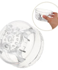 Professional Fire Alarm Detector Removal Head Replacement Attachment with transparent design for easy handling and grip.
