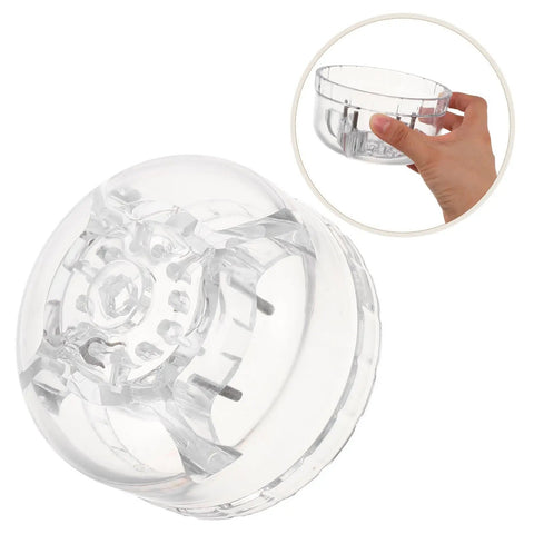 Heavy Duty Smoke Detector Disassembly Bowl And Replacement Adapter Head With Ridged Sure Grip for quick repairs in clear plastic.