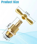 Product dimensions of Brass Globe Valve Stem And Bonnet Kit with Handle for Arrowhead Hose Bibs