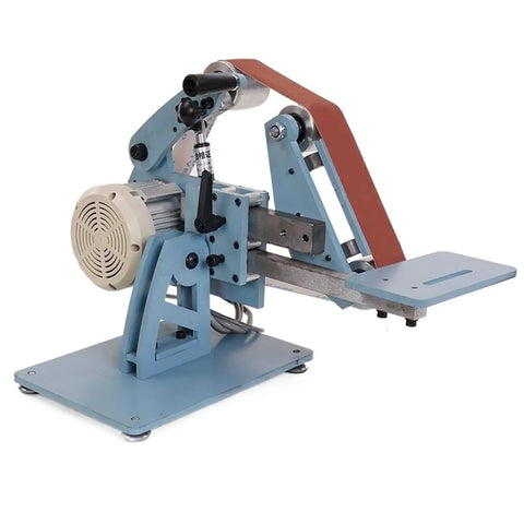 Shop Grade Heavy Duty Electric Belt Sander With 1200W Brushless Motor And 915X50mm Wide Belt showcasing motor and sanding belt.