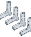 4 Pack 90 Degree Pipe Clamp Connectors For 1 Inch EMT Tubing Structural Pipe Fittings In Three Thirty Second Inch Thick Steel With Bolts