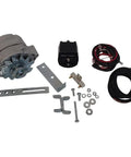 Hassle Free 12 Volt Alternator Conversion Kit For Classic Tractors includes alternator, brackets, wiring harness, and accessories.