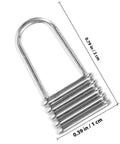 Heavy Duty Metal Zipper Pull Tabs For Backpack Repair Silver Replacement Sliders with smooth slick finish, 0.39 in wide.