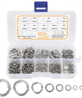 480 Piece Spring Lock Washer Kit In 304 Stainless Steel Nine Size Set From M2 To M12 With Labeled Storage Case